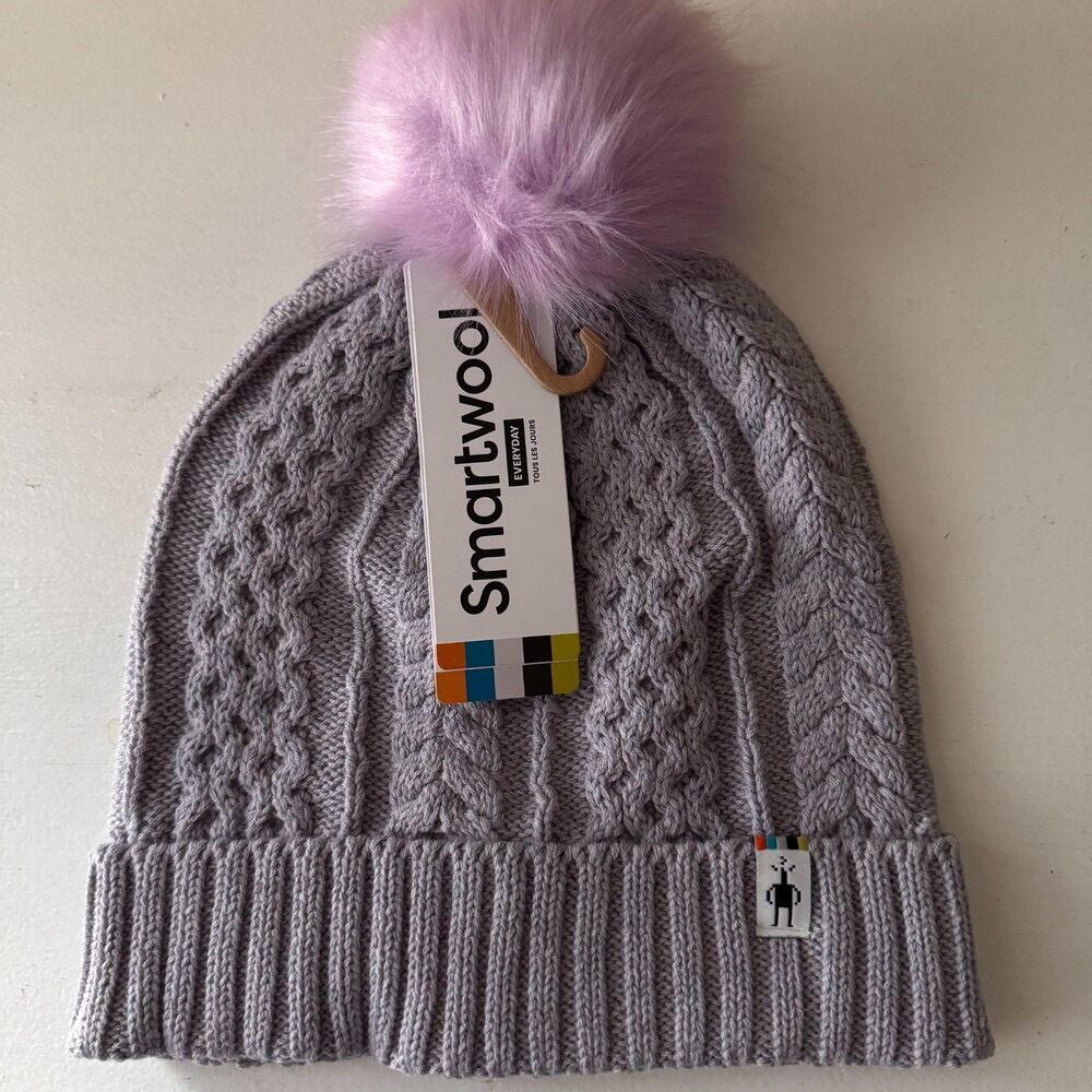 Smartwool Beanie Lodge Girl Purple Eclipse Heather OSFM 16440-G68 MSRP $40.00
